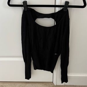 Ossira Black Open Back Longsleeve